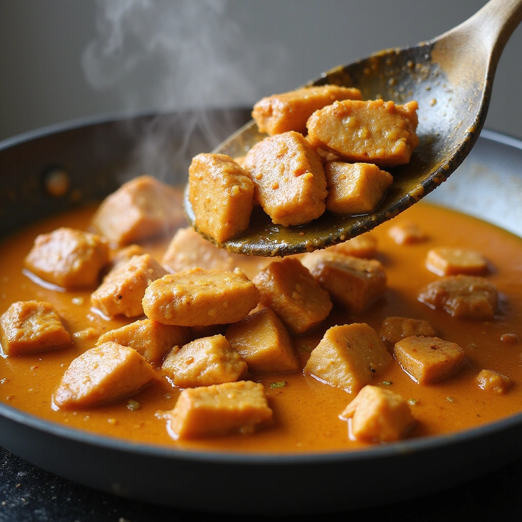 Air Fryer Recipes Chicken Curry Crispy Outside Juicy Inside Step 7 Combine Chicken and Sauce