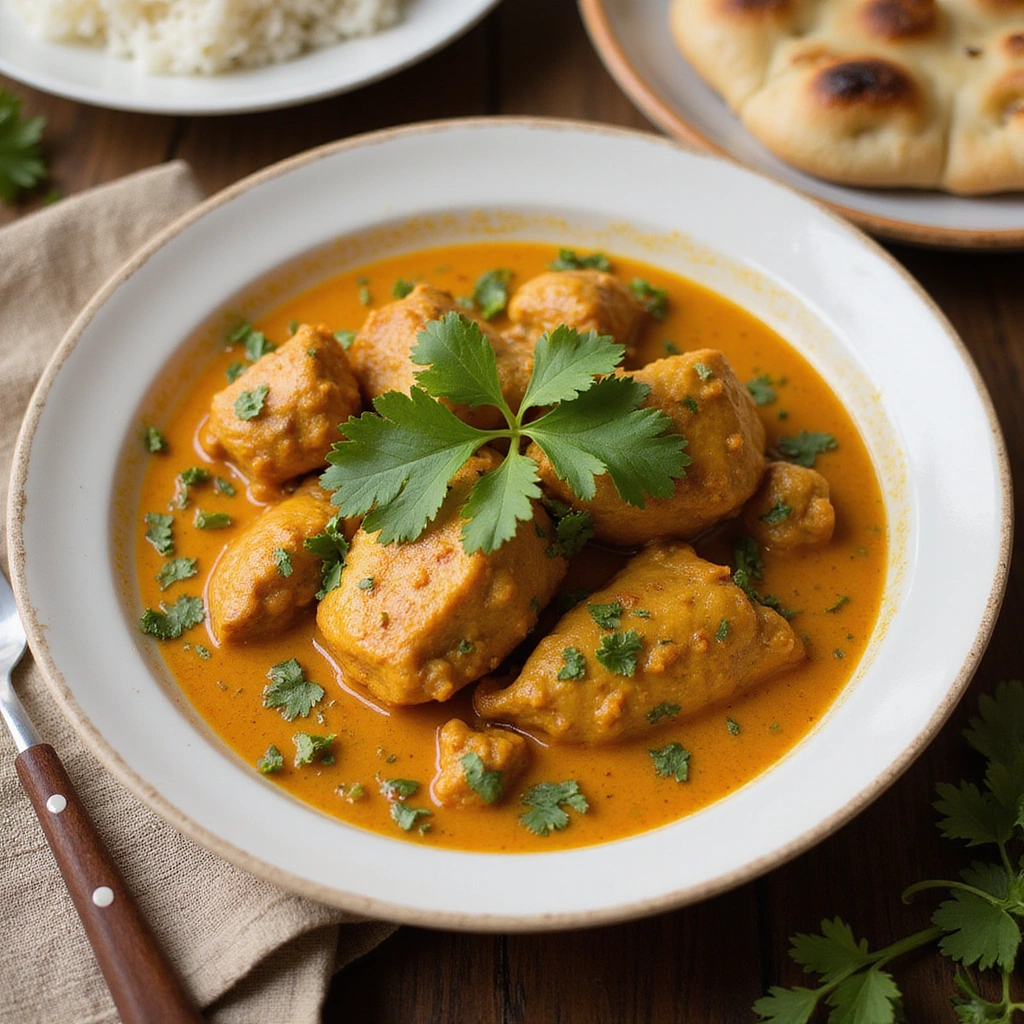 Bone In Chicken Curry Recipes Juicy and Flavorful Step 11 Garnish and Serve