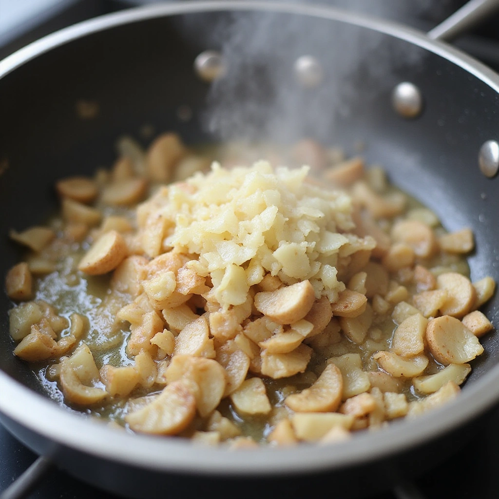 Bone In Chicken Curry Recipes Juicy and Flavorful Step 5 Add Garlic and Ginger