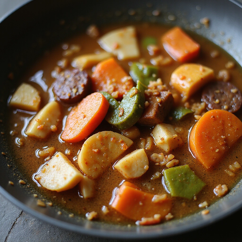 Chicken Curry Ramen Noodle Recipes Fusion Flavor 6 Chicken Curry Ramen Noodle Recipes Fusion Flavor Step 6 Add Broth and Soy Sauce