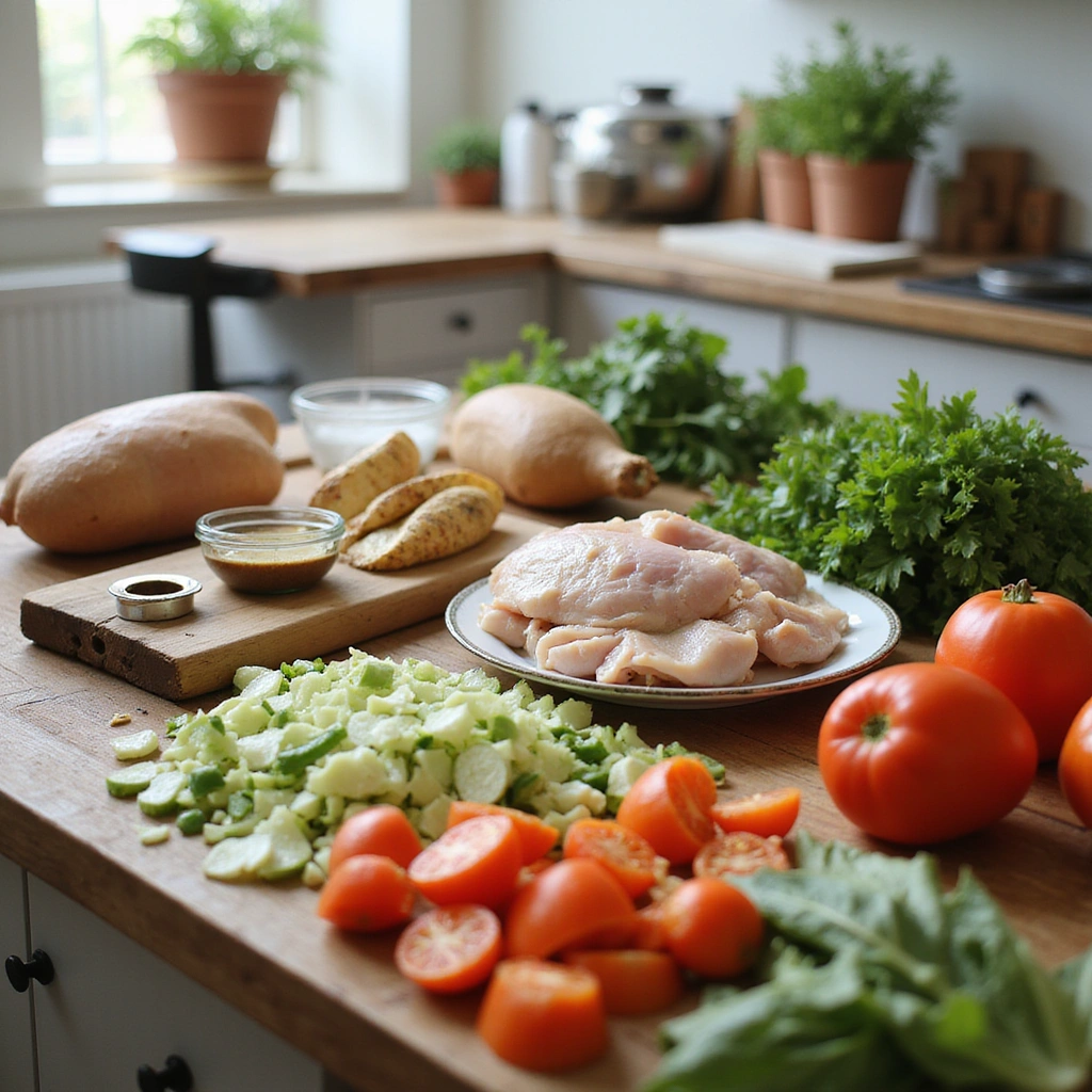 Crockpot Curry Chicken Recipes Set and Forget Meals Step 1 Prepare Ingredients