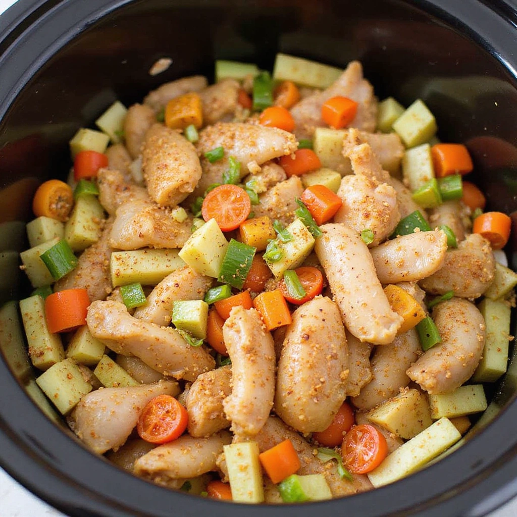 Crockpot Curry Chicken Recipes Set and Forget Meals Step 4 Add Seasonings