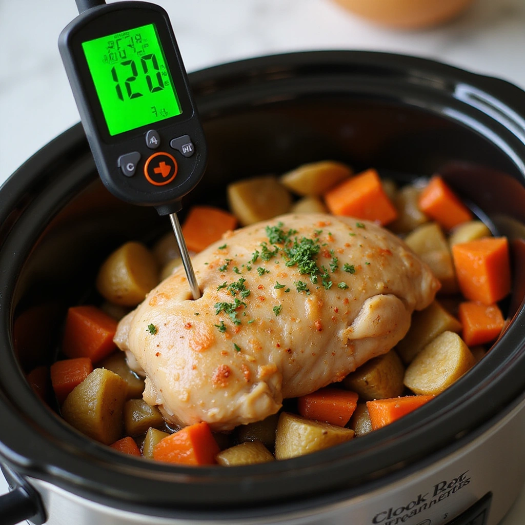 Crockpot Curry Chicken Recipes Set and Forget Meals Step 6 Check for Doneness