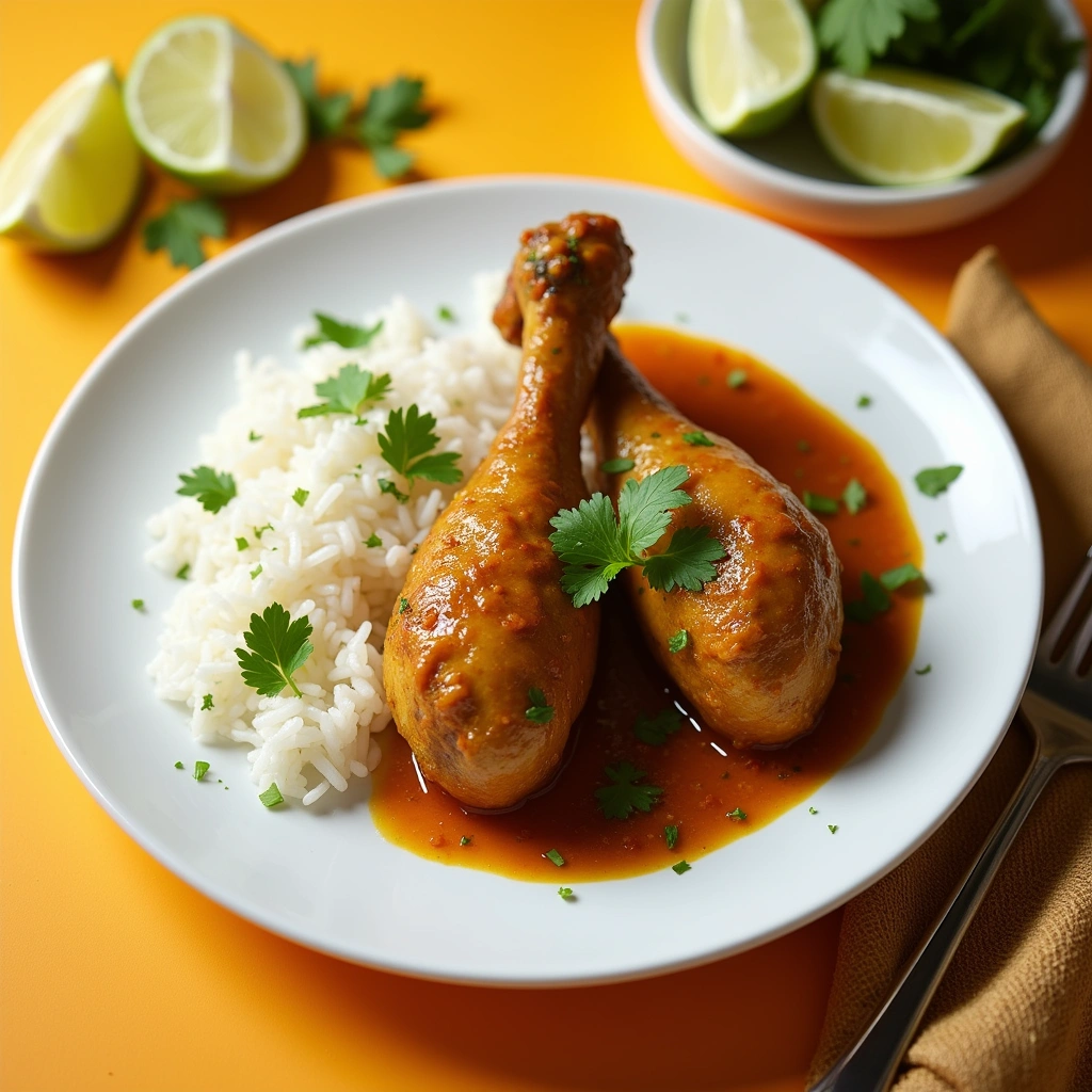 Curry Chicken Legs Recipes with Coconut Milk Rich Flavor Step 8 Serve the Dish