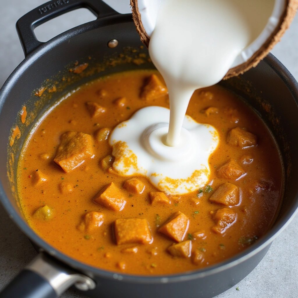 Curry Fish Recipes South Africa Bold Spicy Step 7 Add Coconut Milk