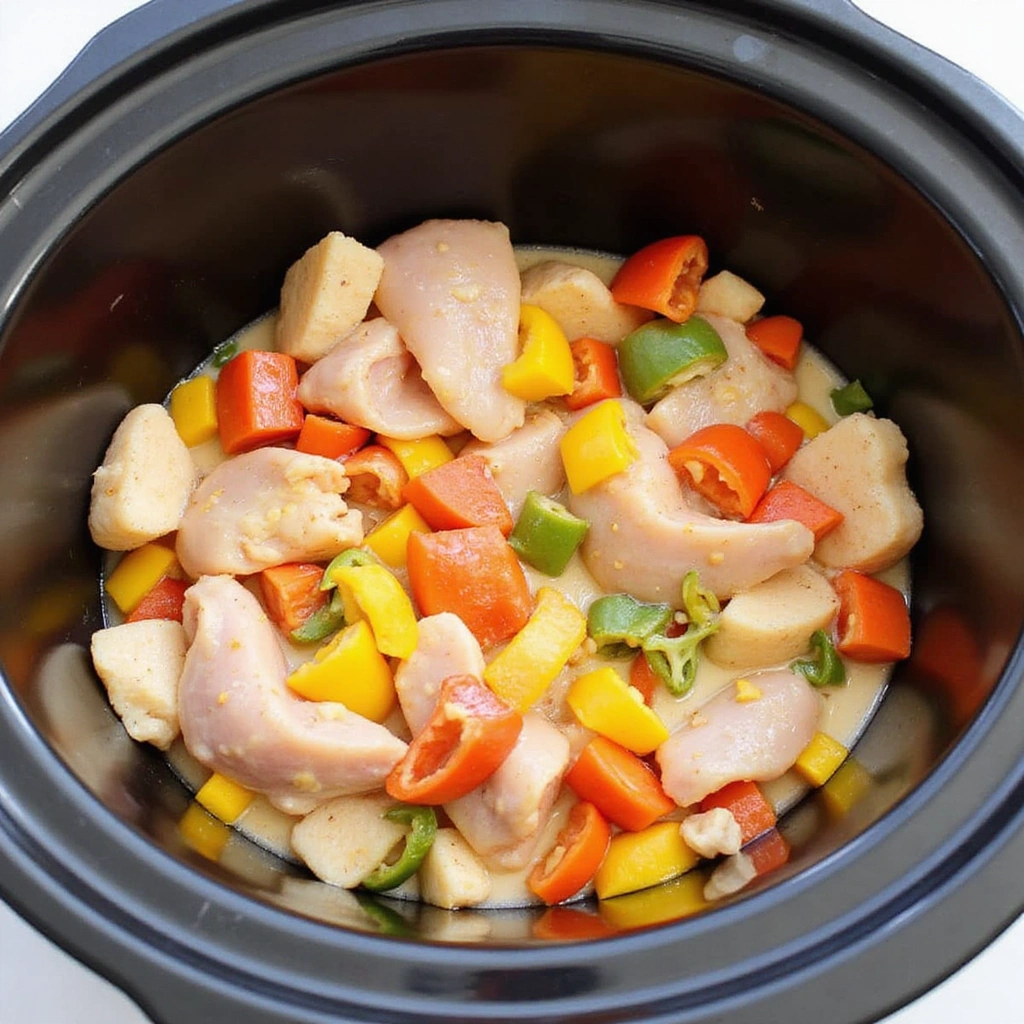 Easy Chicken Curry Slow Cooker Recipes for Busy Nights 3 Easy Chicken Curry Slow Cooker Recipes for Busy Nights Step 3 Combine Ingredients in Slow Cooker