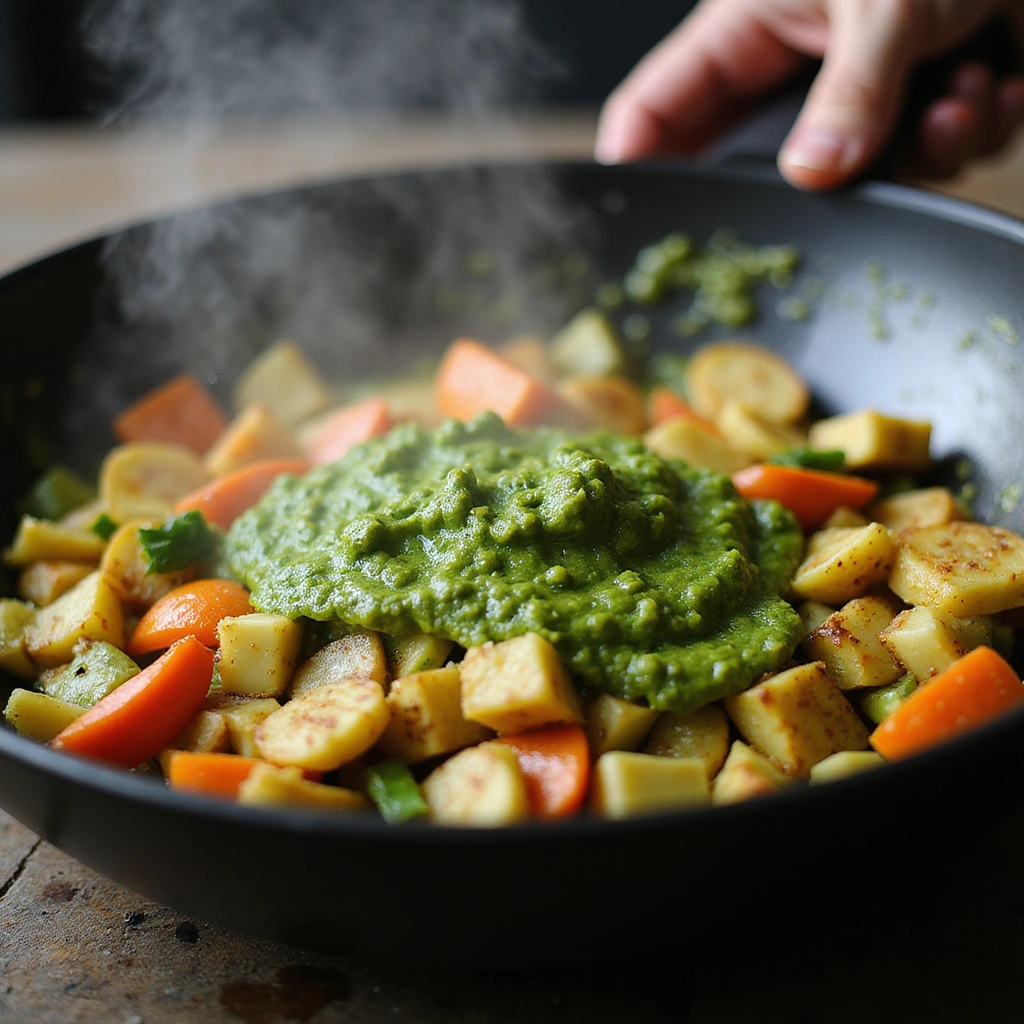 Green Curry Recipes Vegetarian Flavorful Comforting Step 4 Add the Curry Paste