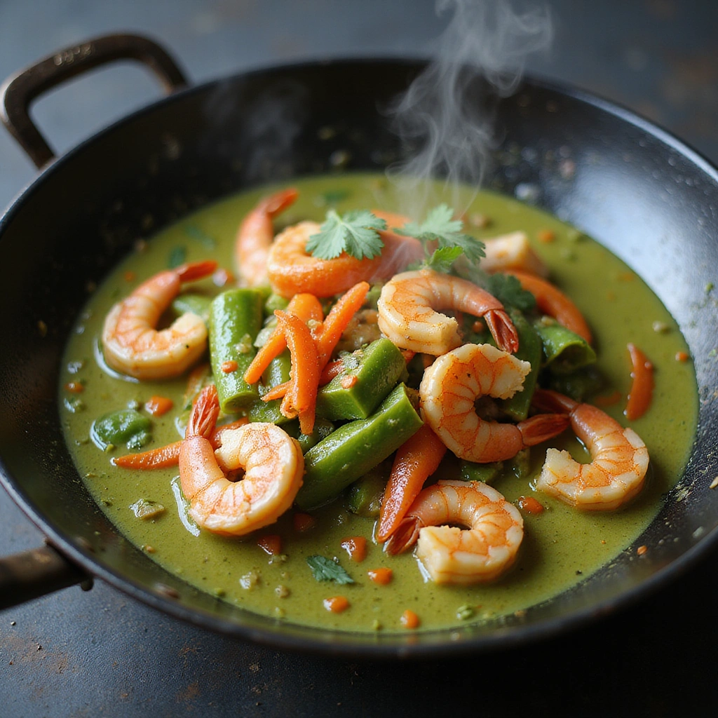 Green Curry Shrimp Recipes Aromatic and Delicious Step 5 Add Shrimp and Vegetables