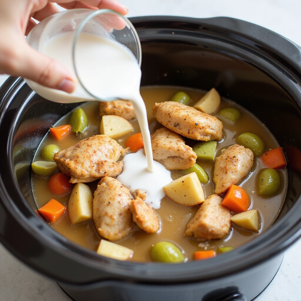 Jamaican Curry Chicken Recipes Crock Pot Comfort Food Step 5 Add Liquid