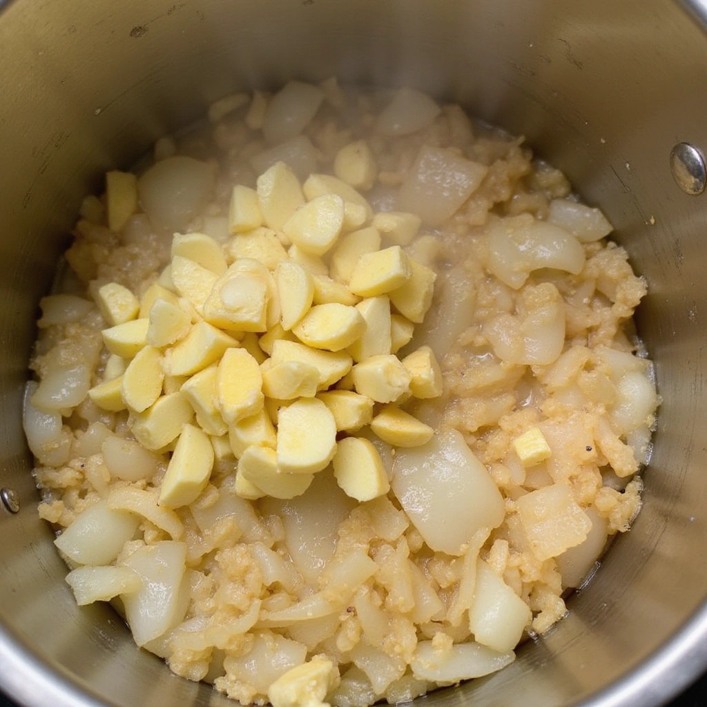 Quick Chicken Curry Instant Pot Recipes Packed with Flavor Step 3 Add Garlic and Ginger