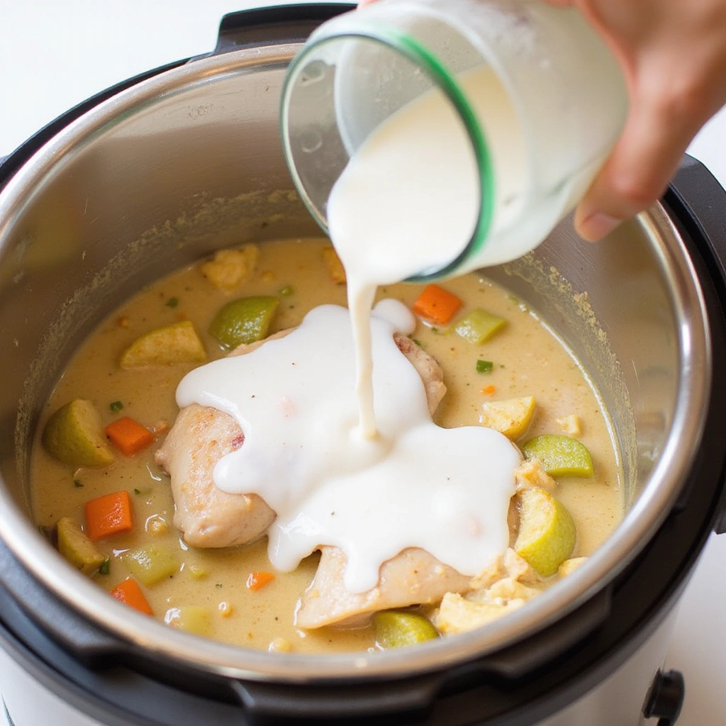 Quick Chicken Curry Instant Pot Recipes Packed with Flavor Step 6 Add Coconut Milk and Vegetables