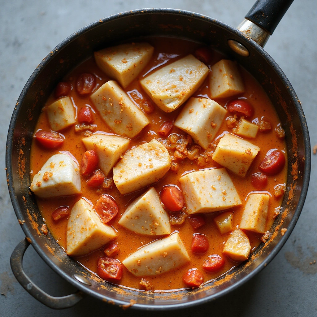 Sri Lankan Fish Curry Recipes Authentic Coastal Taste Step 6 Add Tomatoes and Fish