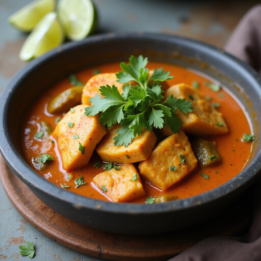 Tamil Nadu Fish Curry Recipes Traditional Spicy Step 8 Finish with Lime Juice and Garnish