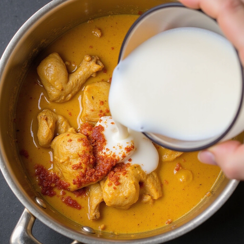 Yellow Curry Chicken Recipes with Rich Spice Blend 5 Yellow Curry Chicken Recipes with Rich Spice Blend Step 5 Add the Coconut Milk