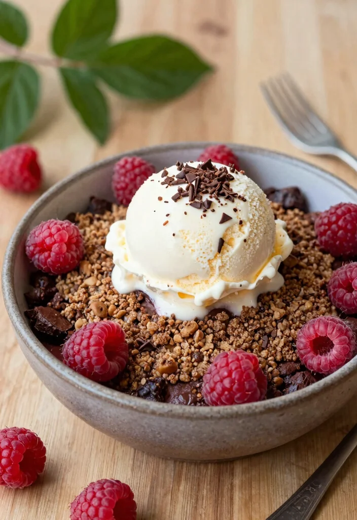 10 Crockpot Dessert Recipes for Easy Set and Forget Sweets 7. Raspberry Chocolate Crumble 0
