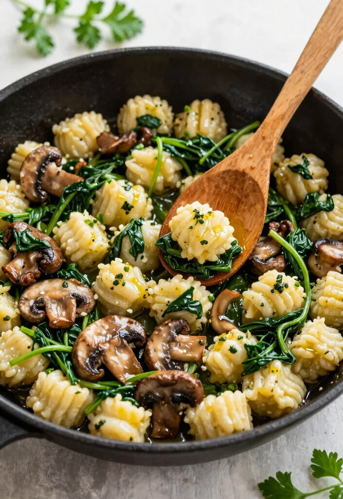 10 Healthy Gnocchi Recipes for Comfort Without the Guilt 45 10 Healthy Gnocchi Recipes for Comfort Without the Guilt 5. Mushroom and Spinach Gnocchi Skillet 0