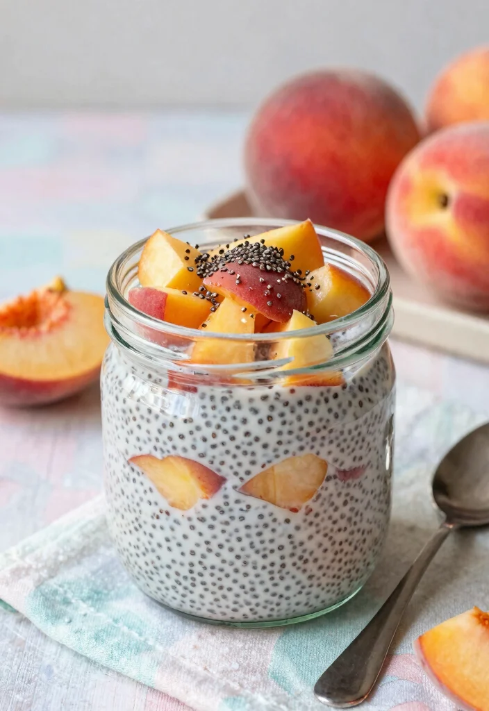 10 Healthy Peach Recipes for Fresh Seasonal Eating 23 10 Healthy Peach Recipes for Fresh Seasonal Eating 3. Peach Chia Seed Pudding 0