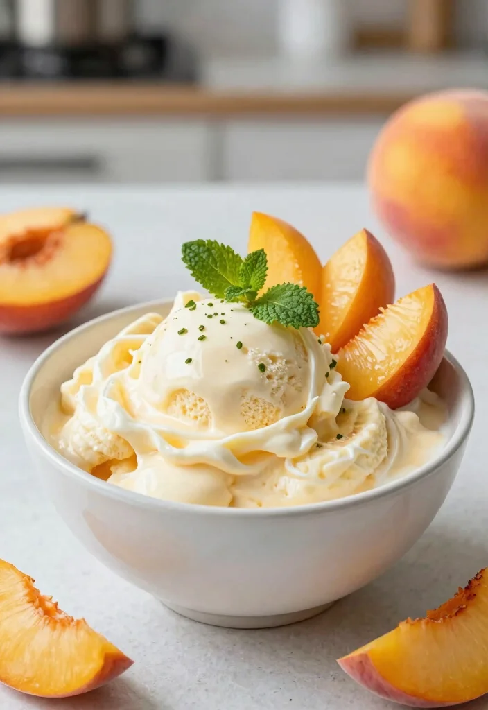 10 Healthy Peach Recipes for Fresh Seasonal Eating 56 10 Healthy Peach Recipes for Fresh Seasonal Eating 6. Peach Banana Nice Cream 0