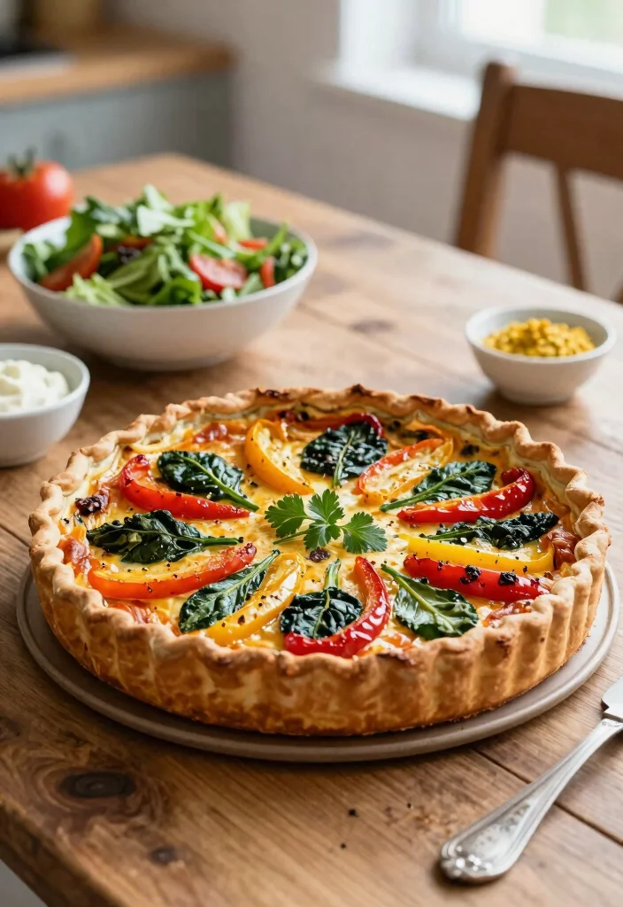 10 Healthy Quiche Recipes for Light Savory Meals 7. Roasted Red Pepper and Spinach Quiche 0