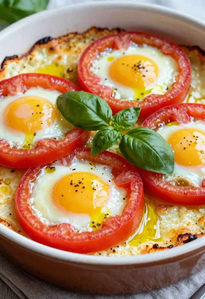 10 Keto Egg Recipes for Simple Any Time Meals 9. Tomato and Basil Baked Eggs 0