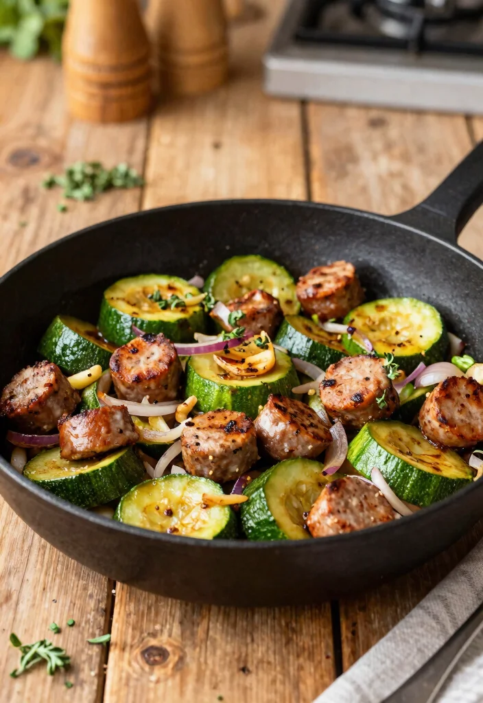 10 Keto Sausage Recipes for Quick Savory Meals 45 10 Keto Sausage Recipes for Quick Savory Meals 5. Savory Sausage Skillet with Zucchini 0
