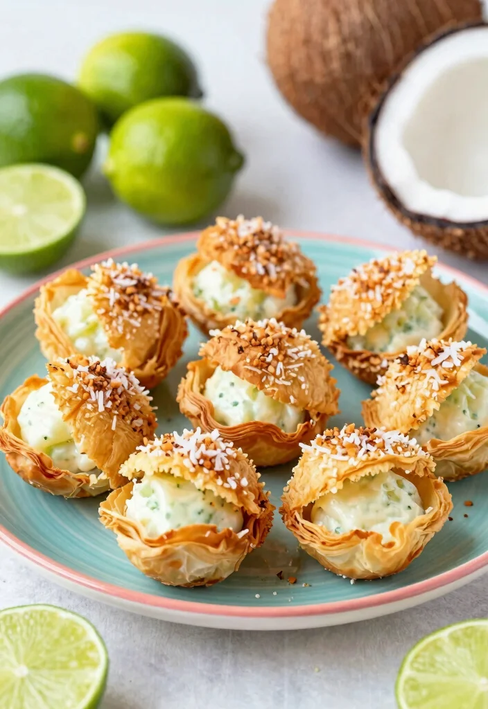 10 Phyllo Dough Dessert Recipes with Crisp Flaky Layers 8. Coconut Lime Phyllo Bites 0