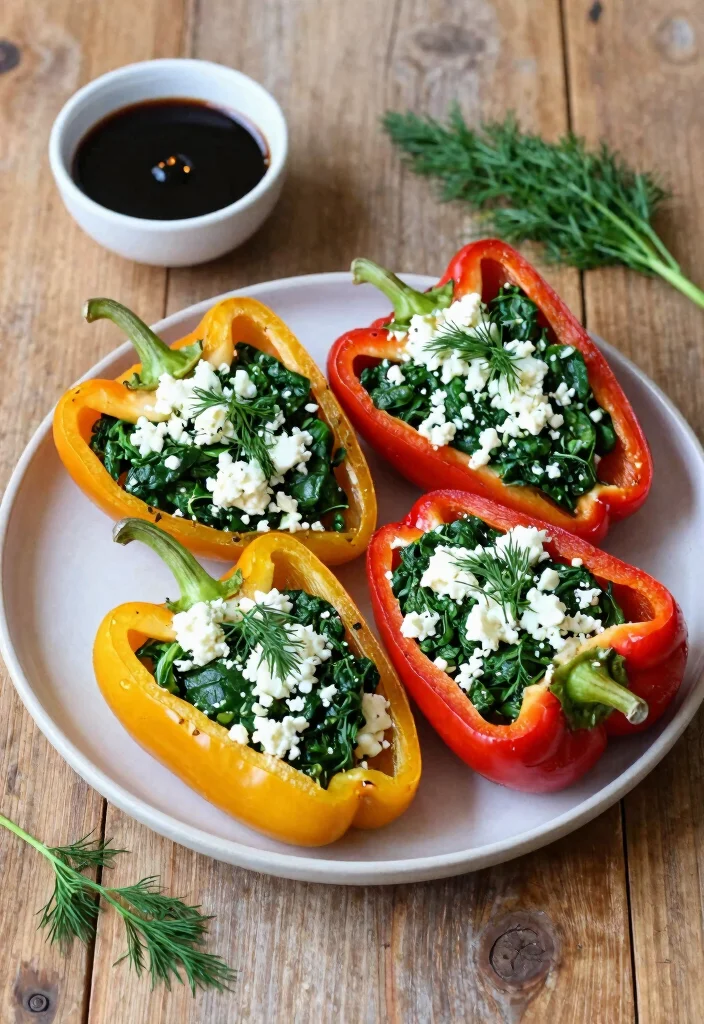 10 Romantic Dinner Recipes for a Cozy Night In 2. Spinach and Feta Stuffed Peppers 0