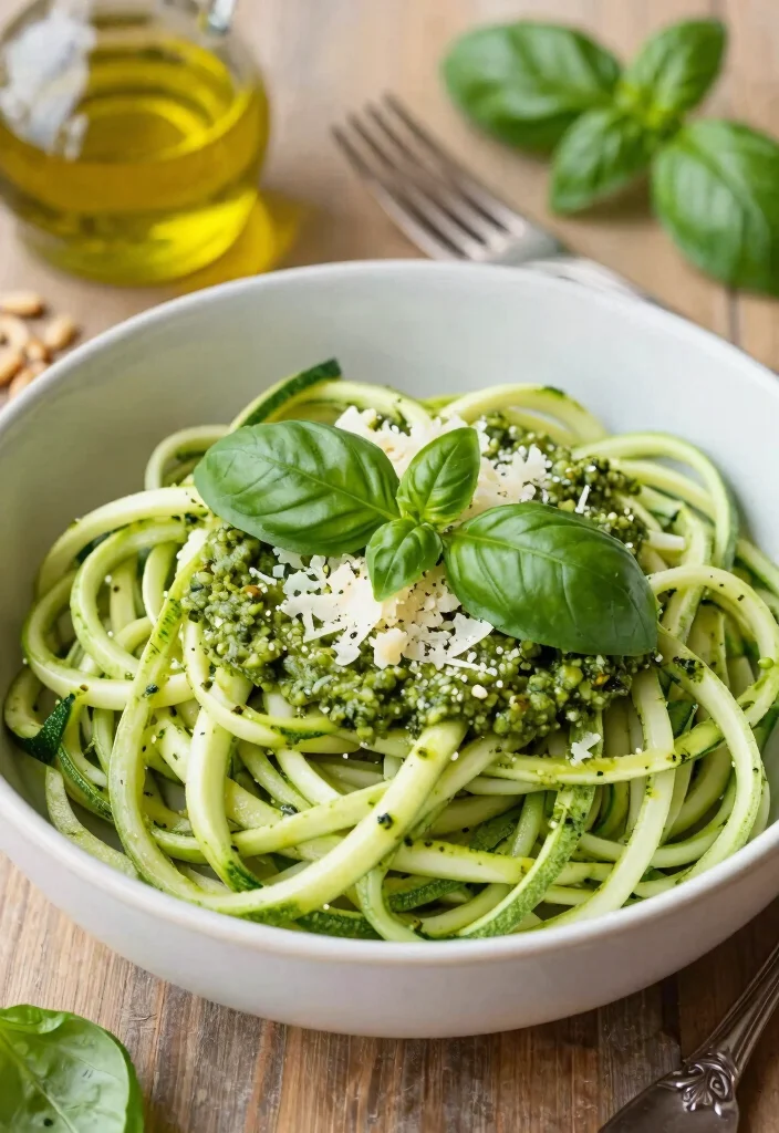 10 Romantic Dinner Recipes for a Cozy Night In 7. Zucchini Noodles with Pesto 0