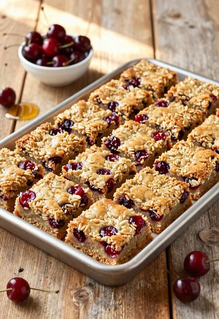 12 Cherry Dessert Recipes for Sweet and Tart Treats 12 12 Cherry Dessert Recipes for Sweet and Tart Treats 2. Cherry Oatmeal Bars 0