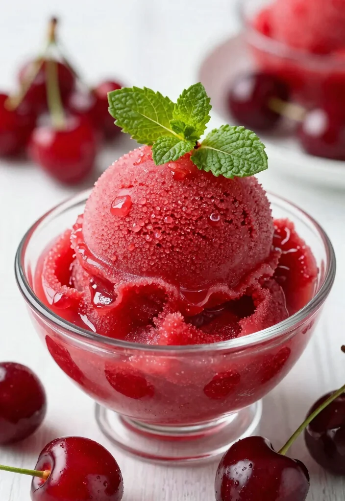 12 Cherry Dessert Recipes for Sweet and Tart Treats 23 12 Cherry Dessert Recipes for Sweet and Tart Treats 3. Low Calorie Cherry Sorbet 0