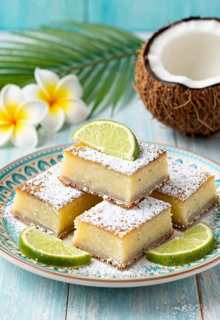 12 Coconut Dessert Recipes for Tropical Inspired Sweets 34 12 Coconut Dessert Recipes for Tropical Inspired Sweets 4. Coconut Lime Bars 0