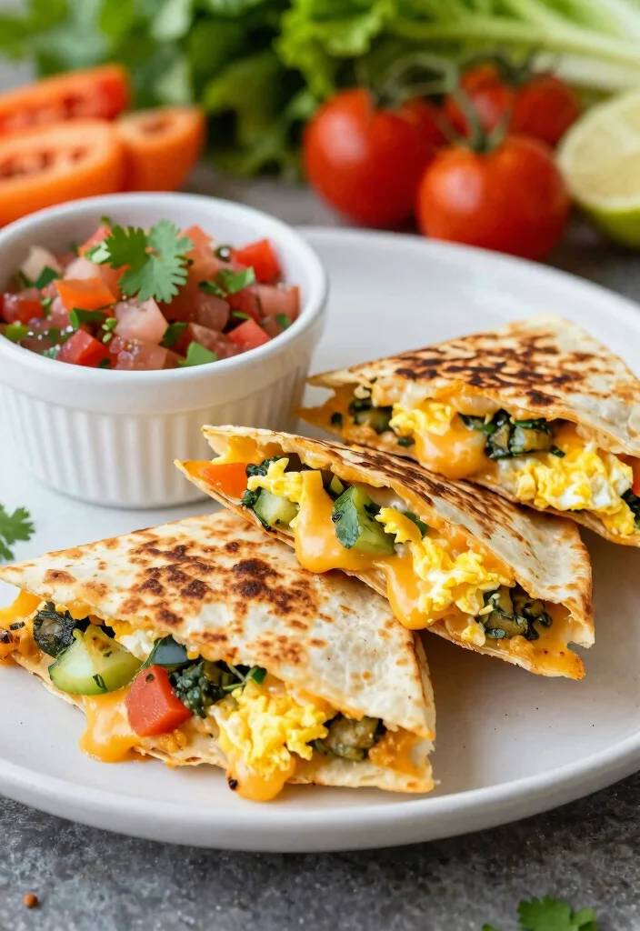 12 Egg Dinner Recipes for Quick Easy Weeknights 6. Egg and Veggie Quesadillas 0