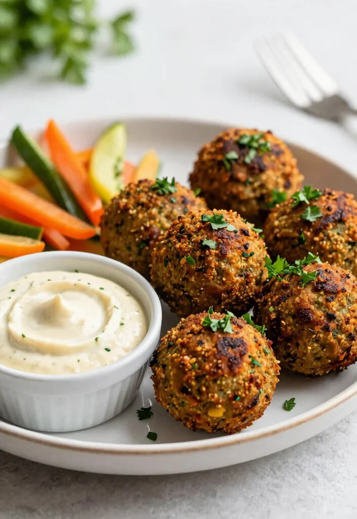 12 Greek Dinner Recipes for Fresh Mediterranean Meals 79 12 Greek Dinner Recipes for Fresh Mediterranean Meals 8. Baked Falafel with Tahini Sauce 0