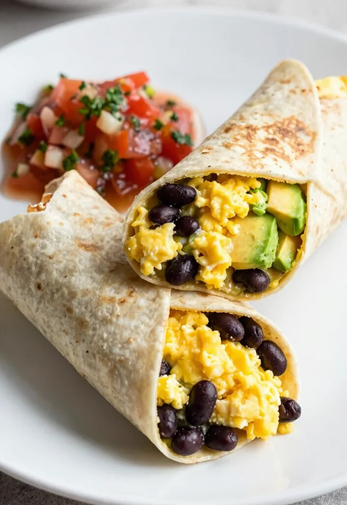 12 Healthy Avocado Recipes for Fresh Everyday Eating 111 12 Healthy Avocado Recipes for Fresh Everyday Eating 11. Avocado Black Bean Breakfast Burrito 0