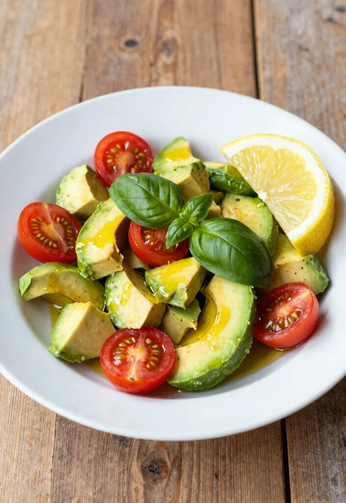 12 Healthy Avocado Recipes for Fresh Everyday Eating 56 12 Healthy Avocado Recipes for Fresh Everyday Eating 6. Avocado Tomato Basil Salad 0