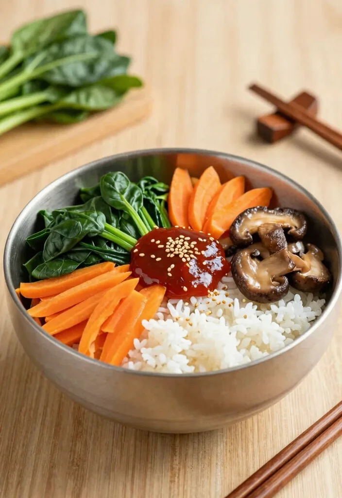 12 Healthy Korean Recipes with Fresh Bold Flavors 2. Hearty Vegetable Bibimbap 0