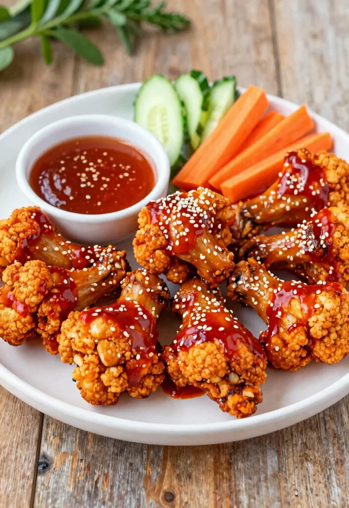 12 Healthy Korean Recipes with Fresh Bold Flavors 4. Crispy Cauliflower Wings 0
