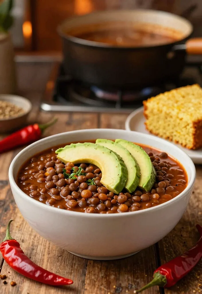 12 Healthy Lentil Recipes for Hearty Plant Based Meals 10. Lentil Chilli 0