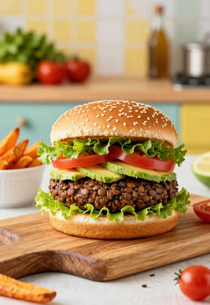 12 Healthy Lentil Recipes for Hearty Plant Based Meals 5. Lentil Burger 0