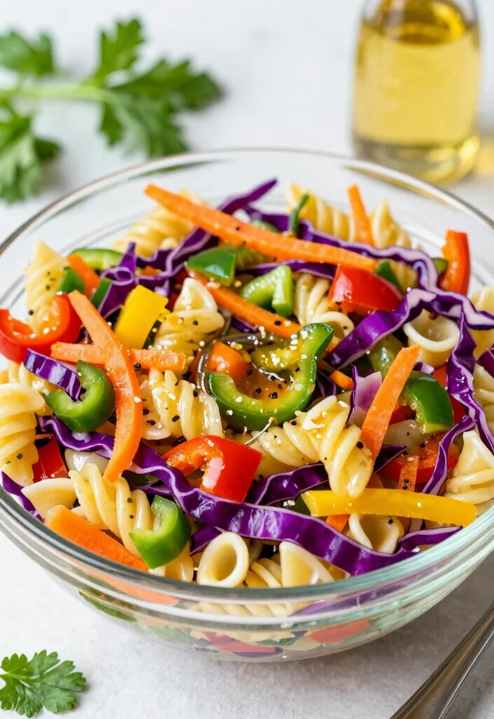12 Vegan Pasta Salad Recipes for Easy Make Ahead Meals 56 12 Vegan Pasta Salad Recipes for Easy Make Ahead Meals 6. Rainbow Veggie Pasta Salad 0