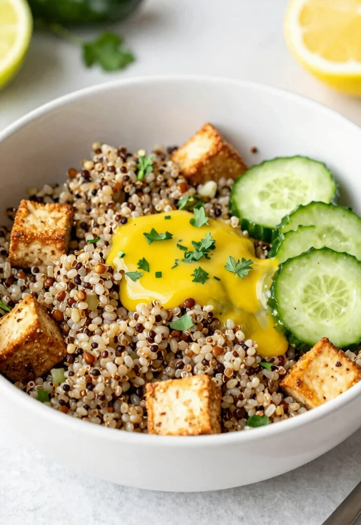 12 Vegan Tofu Recipes for Easy Protein Packed Meals 12. Tofu Quinoa Salad 0