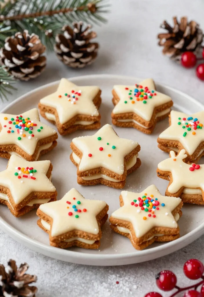 14 Holiday Dessert Recipes for Every Celebration Table 3. Gingerbread Cookie Sandwiches 0